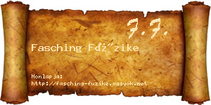 Fasching Füzike névjegykártya
